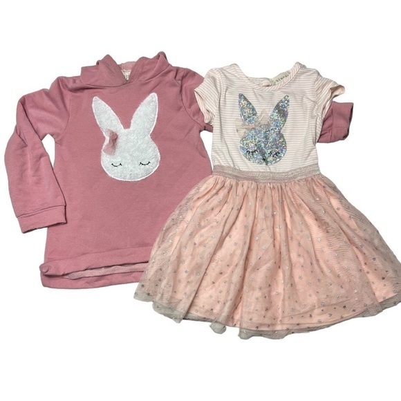 Btween Bunny Dress 4  & Bunny Hooded Sweatshirt 6X - Picture 1 of 6